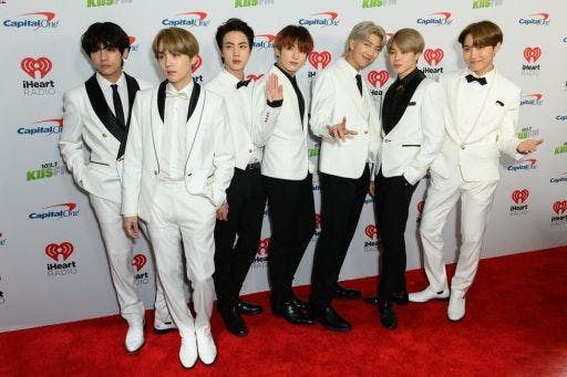 BTS attending the KIIS FM’s iHeartRadio Jingle Ball at the Forum Los Angeles.